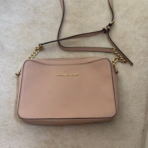 Michael Kors Blush Crossbody Bag with Gold Accents